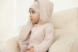 Sprinkle Print Puffy Jacket Blue Mist
