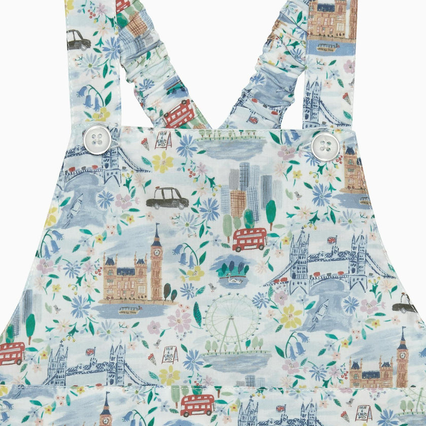 Baby Atticus Bib Shorts in London Scenes