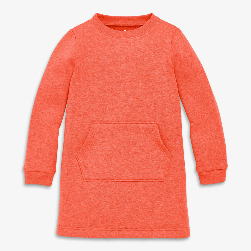 Kids cozy fleece sweatshirt dress