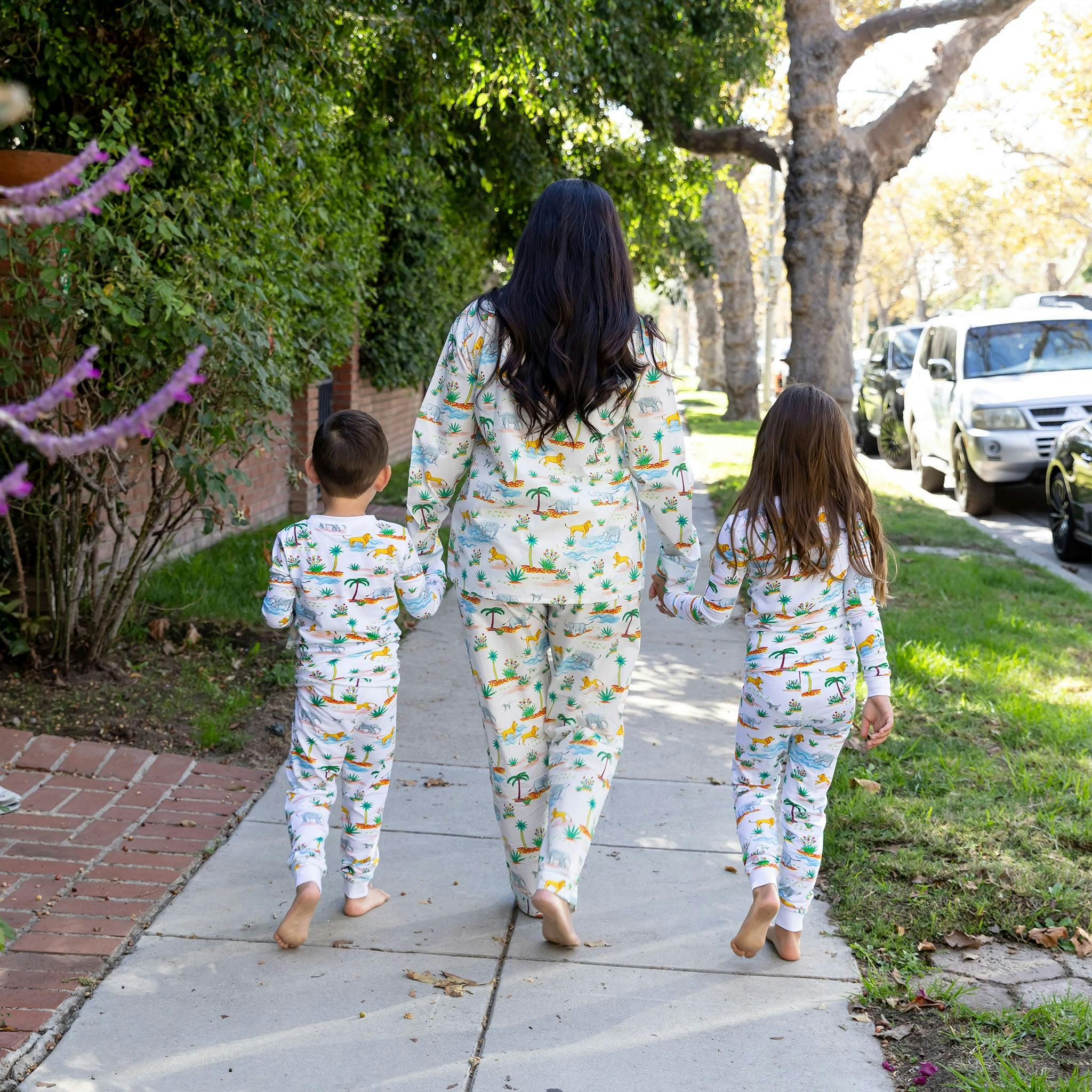 Kids Trunks Up Long PJ Set - Organic Stretch Jersey Knit Cotton