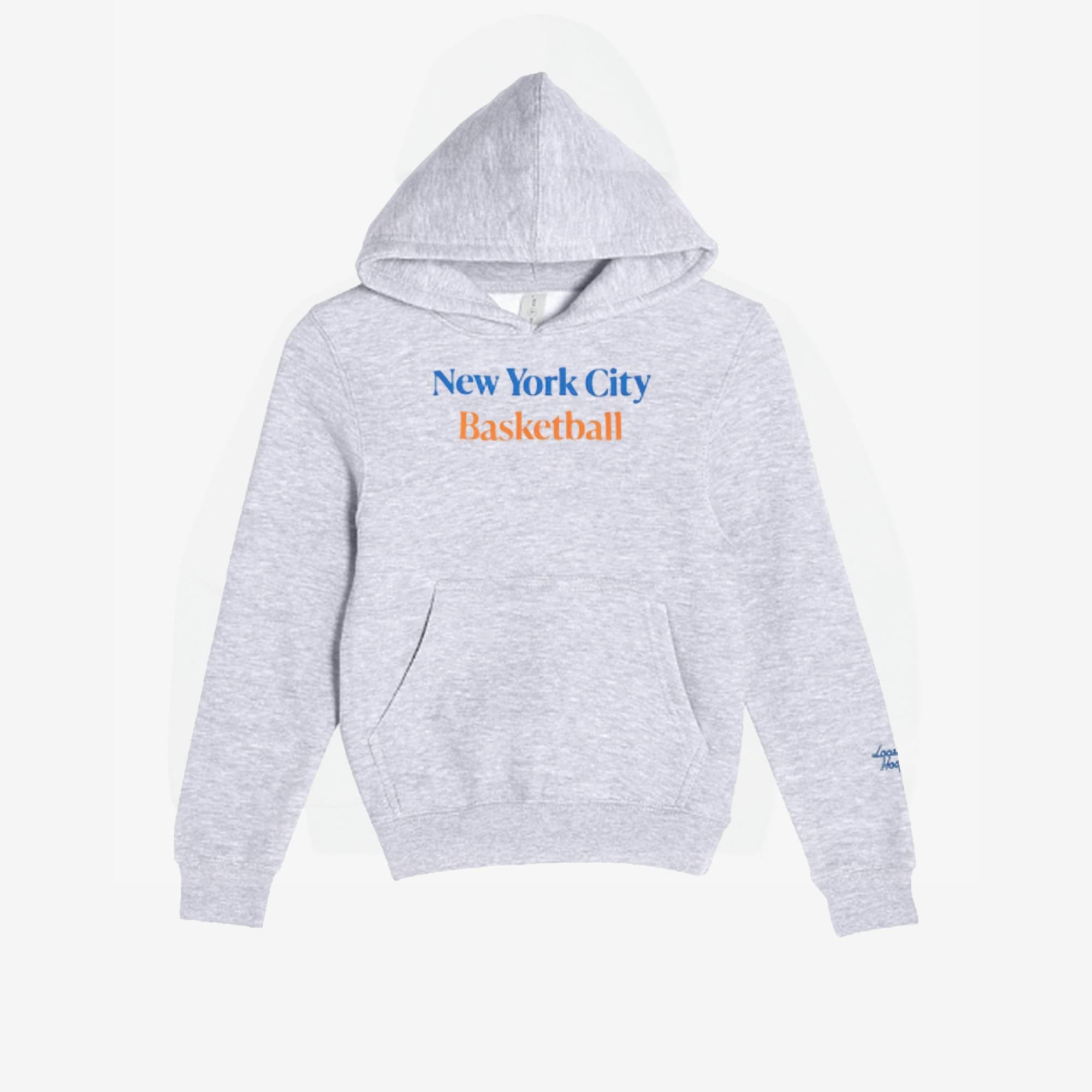 Kids Grey New York City Basketball Hoodie