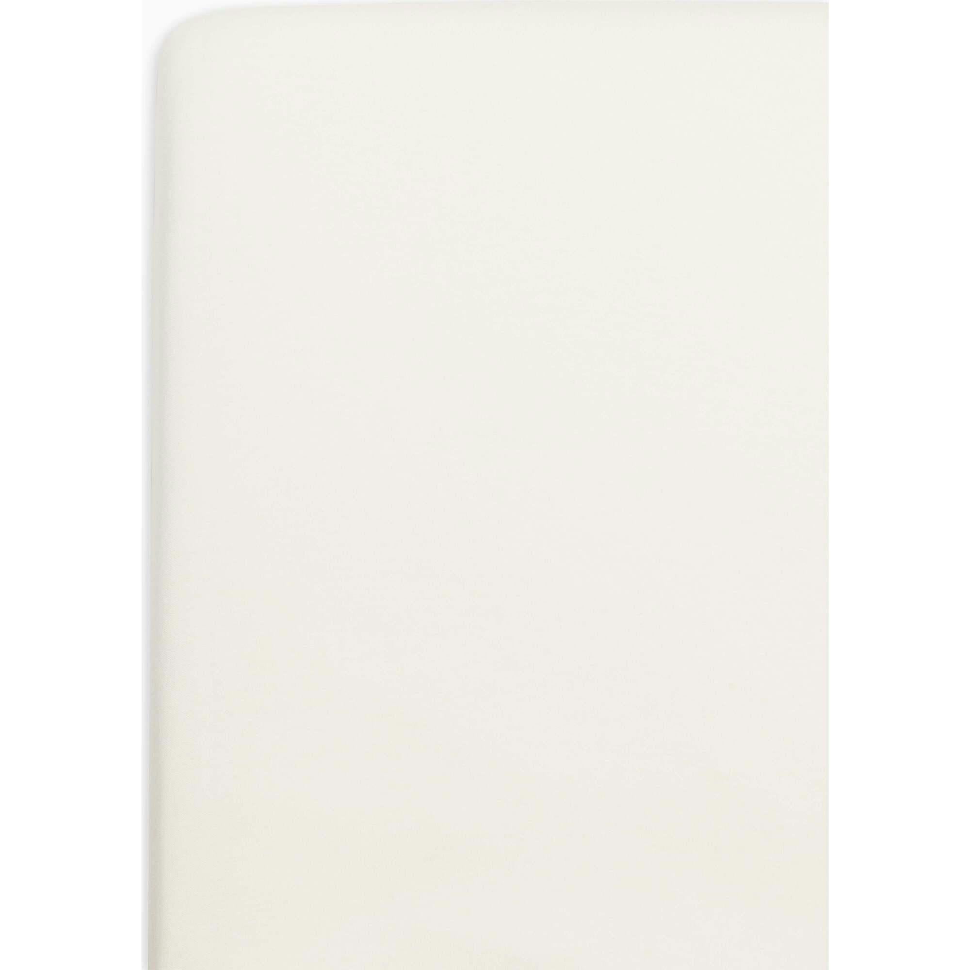 Poplin Fitted Crib Sheet Ivory