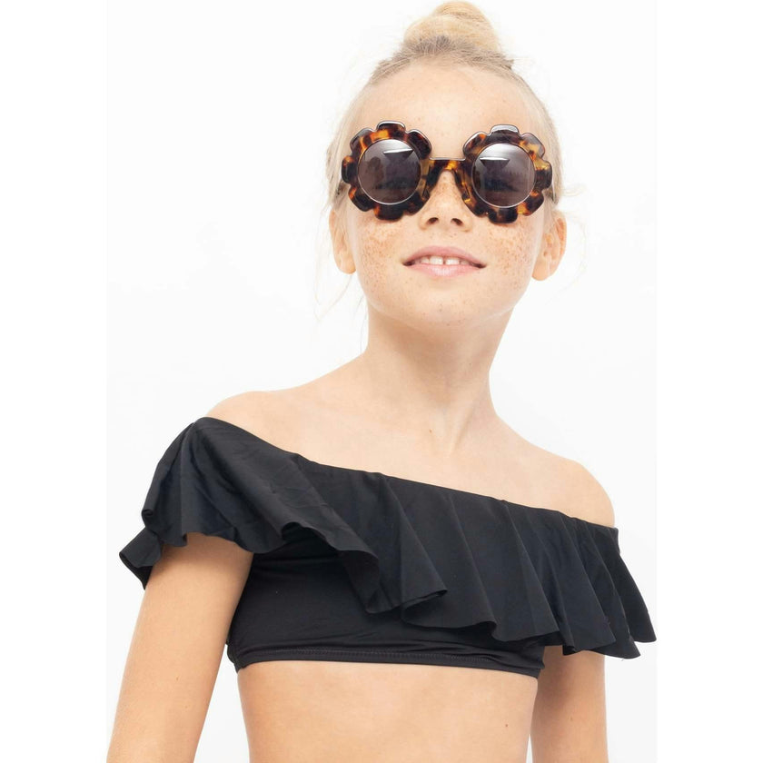 Wide Neck Ruffle Bikini
