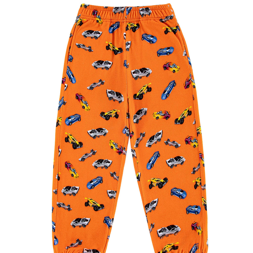 Soft Fleece Jogger, Orange Hot Rod
