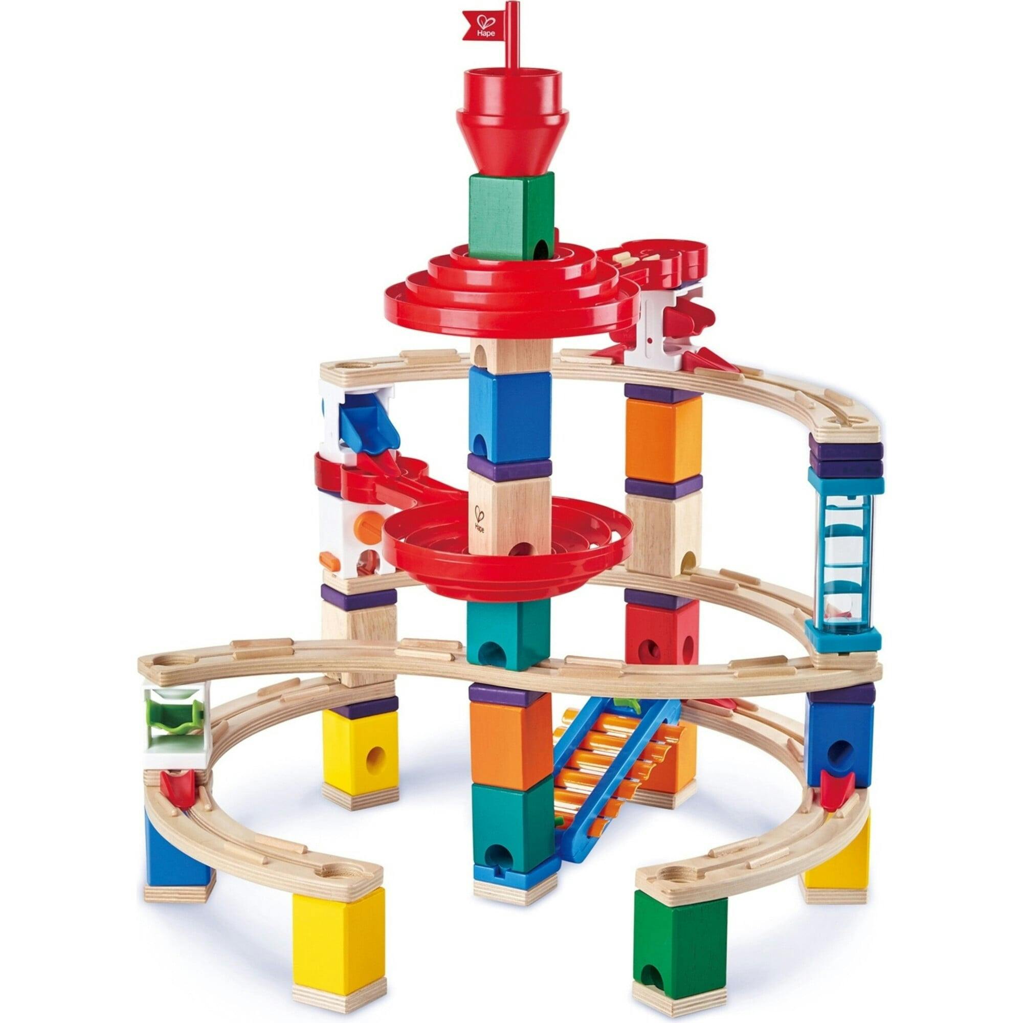 Quadrilla Super Spiral Wooden Marble Run Construction
