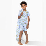 Easter Bunny Blue Bamboo Blanket