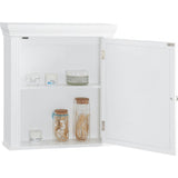 Chestnut Wooden Medicine Cabinet with Crown Molded Top