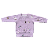 Girls Raglan Sweatshirt in Ski in Mauve