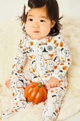 Soft & Stretchy Zipper Footie - Halloween
