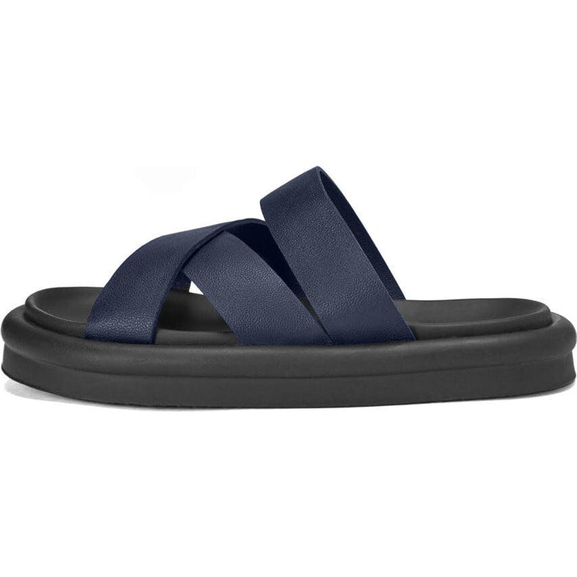 Cove Leather Cross-Over Strap Sandals