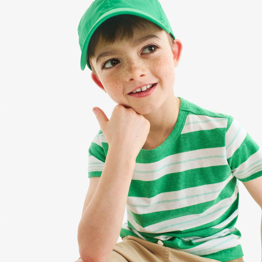 Kids heathered tee in multi stripe
