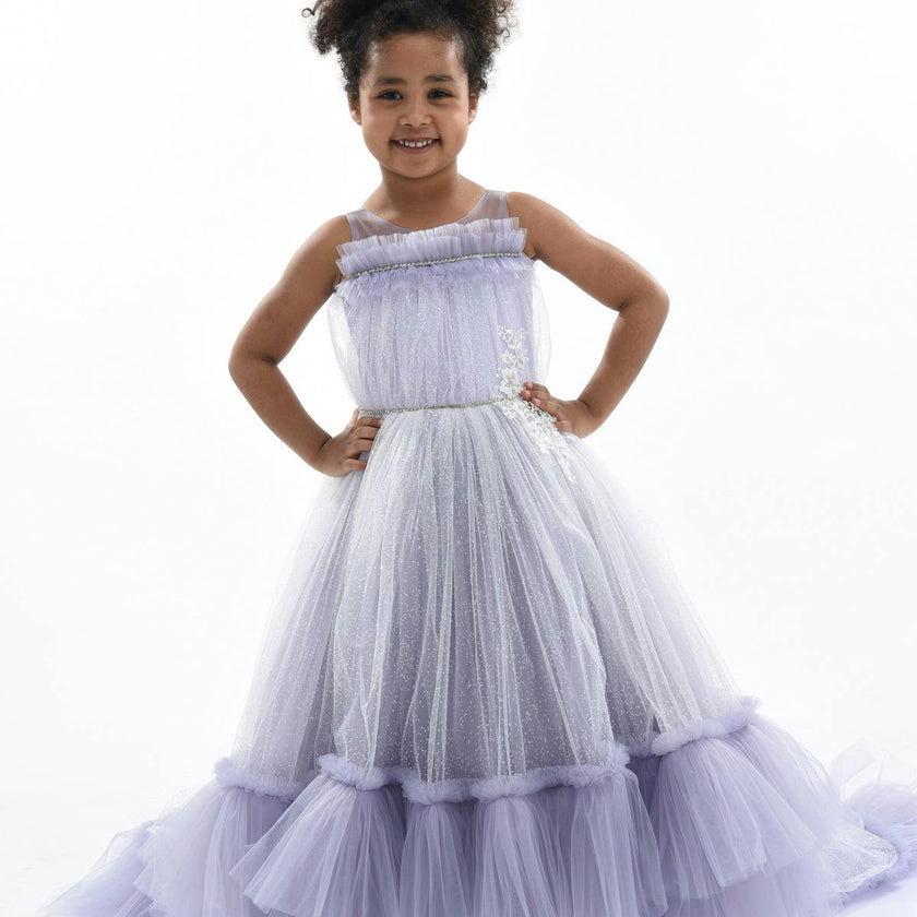 Purple Thelma Tulle Gown