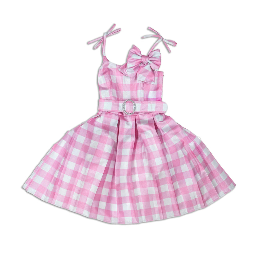 A Leading Role x Mattel Barbie Pink Gingham Premium Child Dress Up - Barbie The Movie