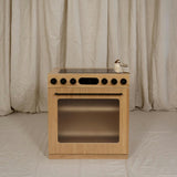 Oak Fluted Play Oven – Montessori Wooden Toy Kitchen