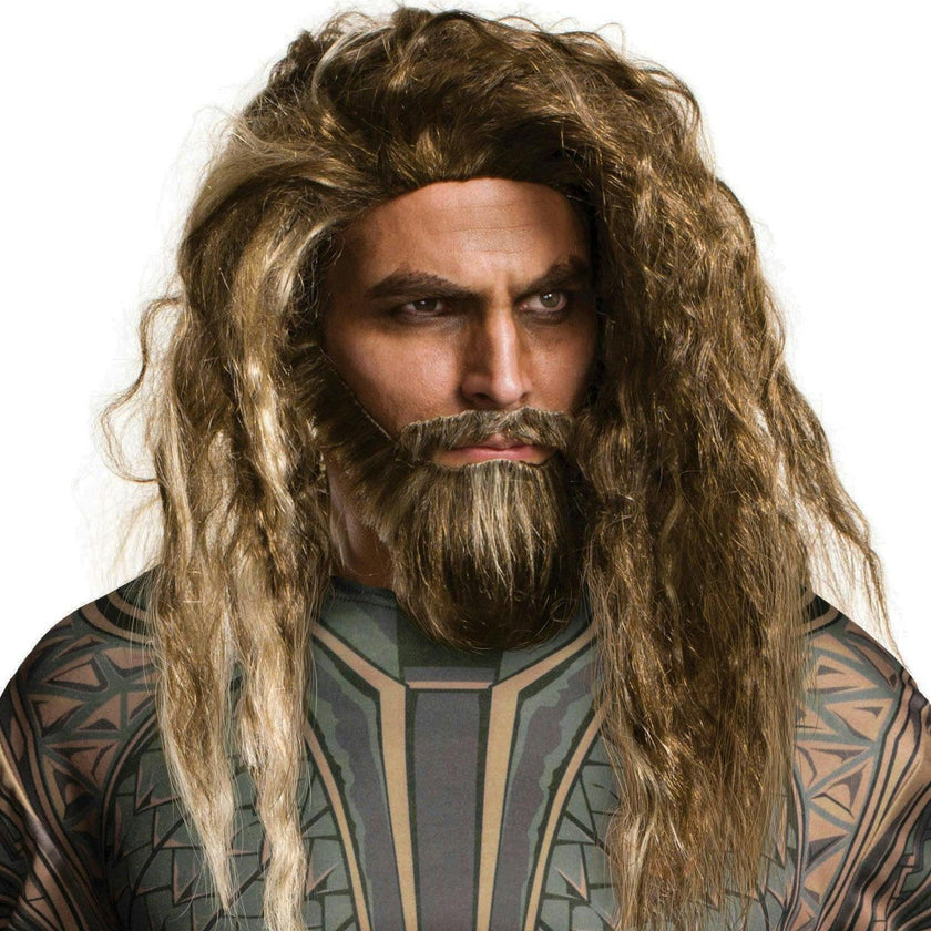 Justice League Aqua Man Adult Beard And Wig Set