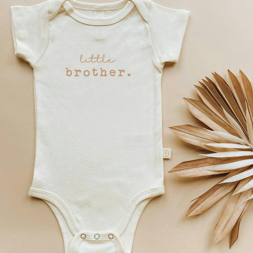 Little Brother Clay Organic Cotton Baby Bodysuit Short Sleeve