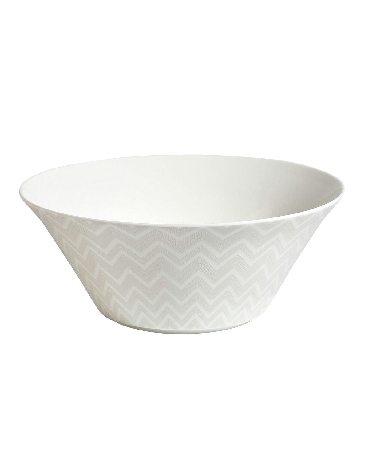 Salad Bowl ZIG ZAG  White diam. 10.5