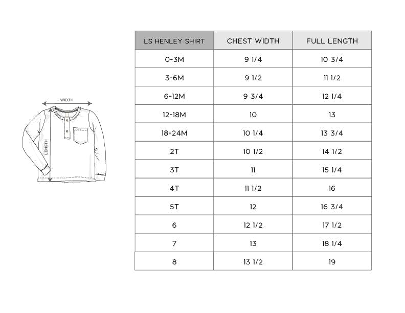 Boys Long Sleeve Henley Shirt in Buffalo