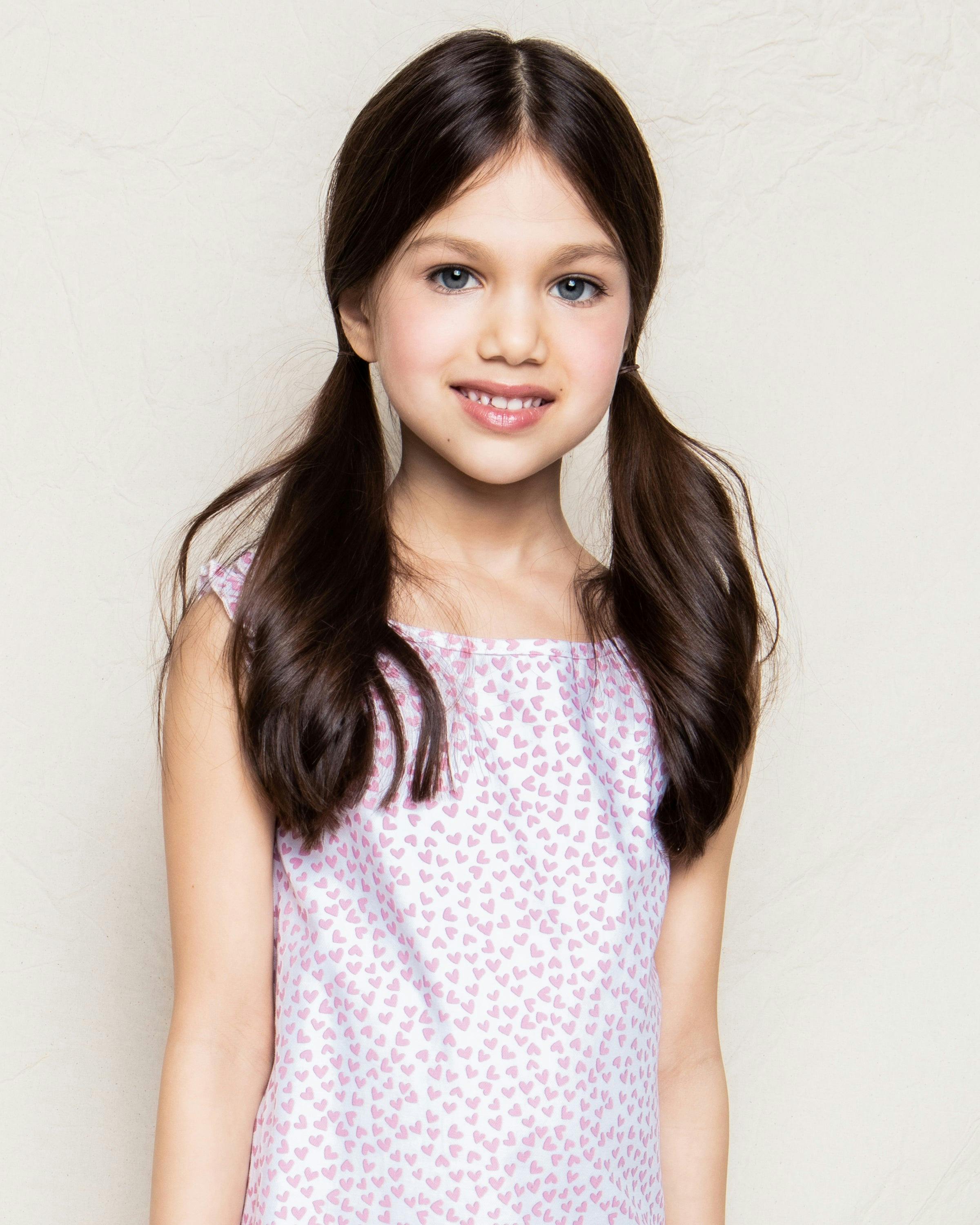 Girl's Twill Amelie Nightgown in Sweethearts