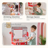 Teamson Kids Flip & Fry Wooden Burger Shop with 29 Pcs Accessories