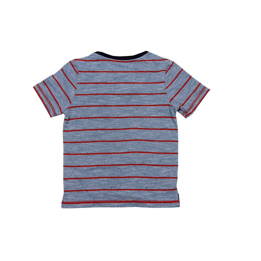 Rafael Yarn Dye Pocket Henley Boy True Blue