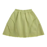 Green Skirt with Drawstring Waist