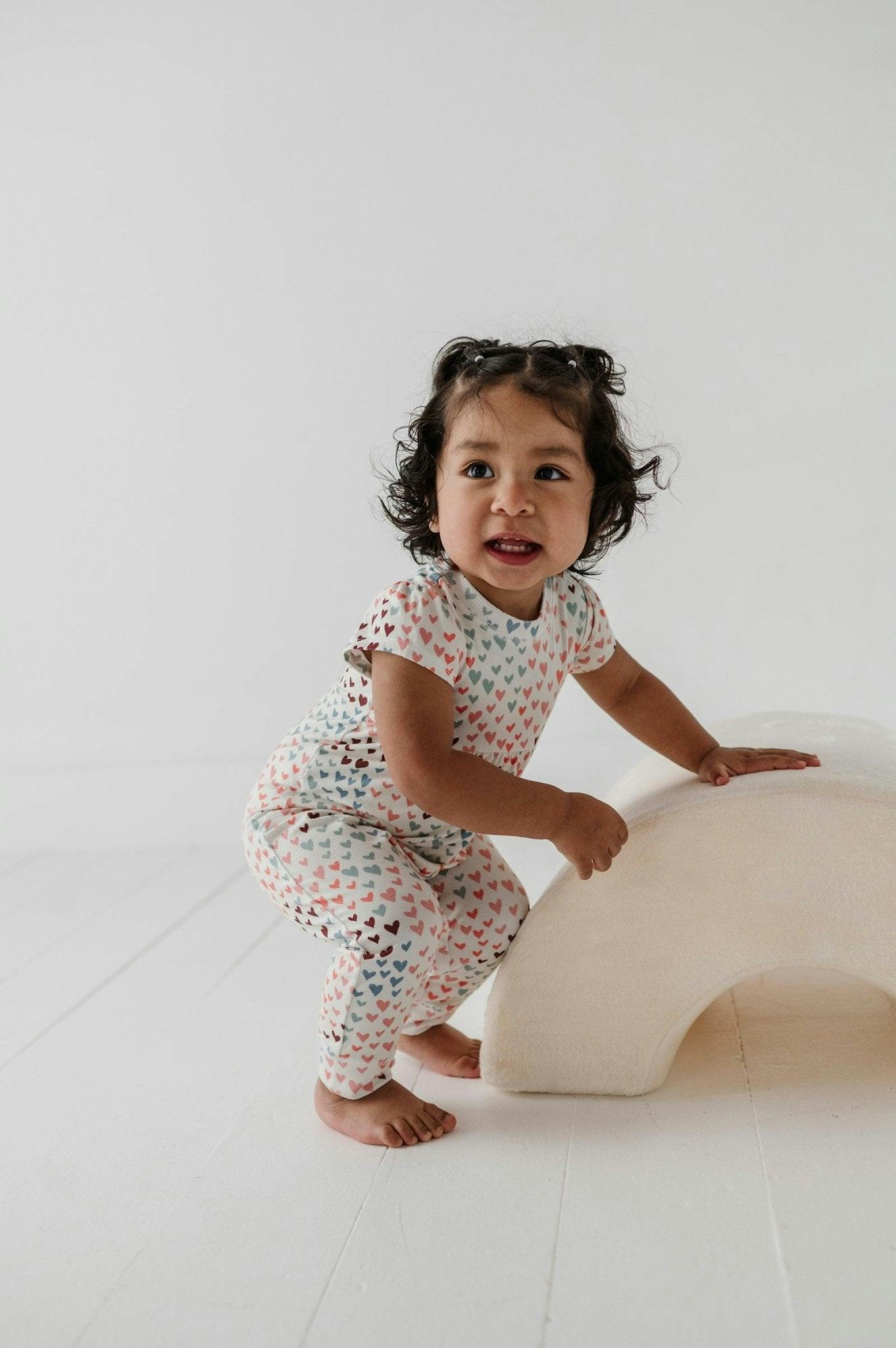 Baby Girl Short Sleeve Pant Romper