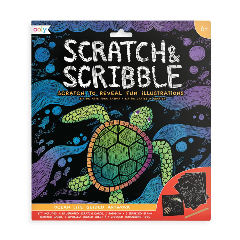 Ocean Life Scratch and Scribble Scratch Art Kit