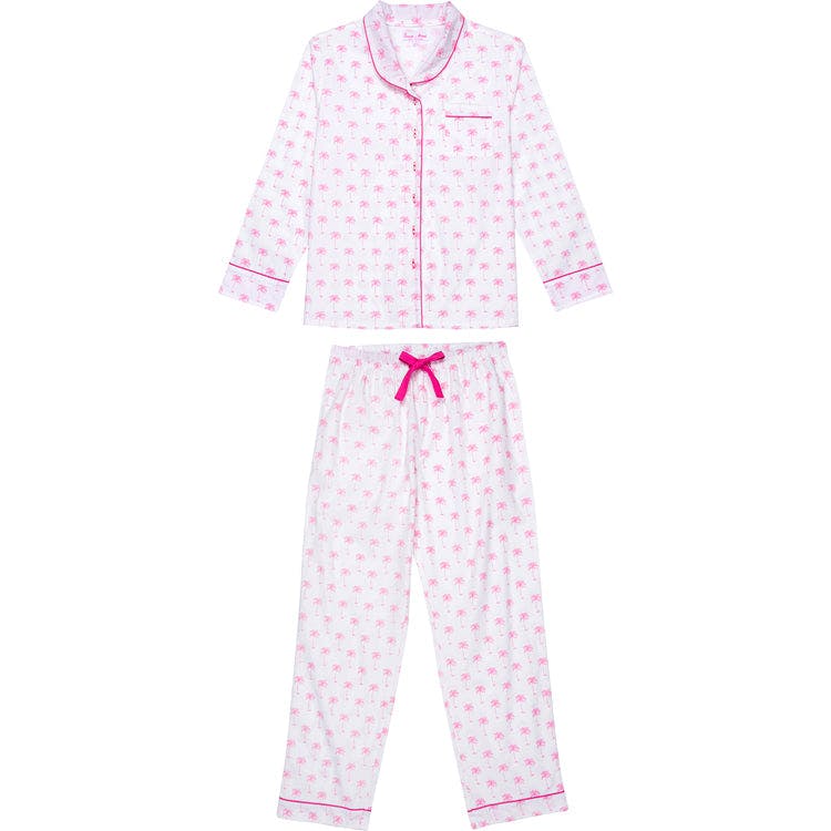 Women's Palm Tree Shirt & PJ Pant Set