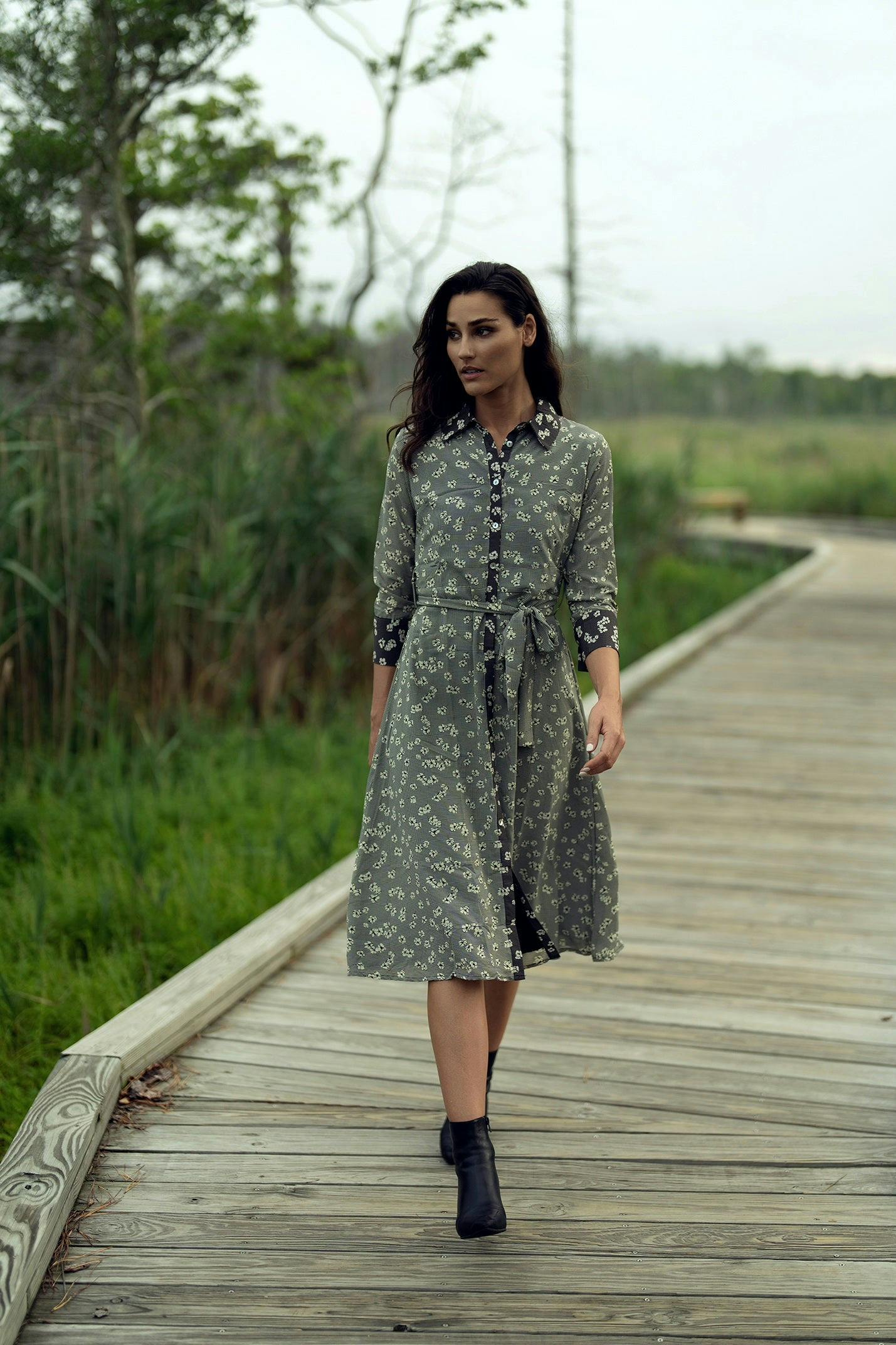 Floral combo dress