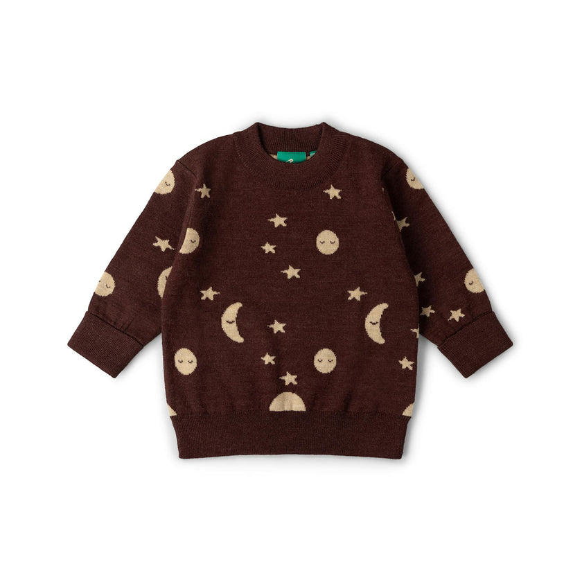 Moon Snuggly Organic Merino Wool Jumper, Brown