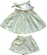 Teatime Set in Vivian Stripe in Daffodil