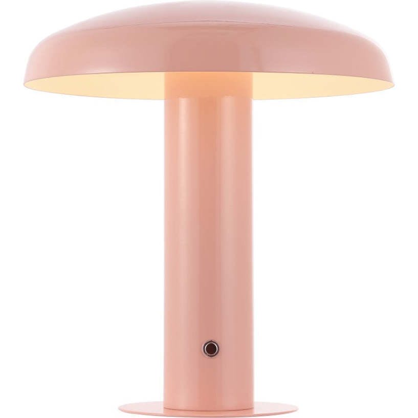 Suillius 11" Contemporary Bohemian Rechargeable/Cordless Iron Integrated LED Mushroom Table Lamp