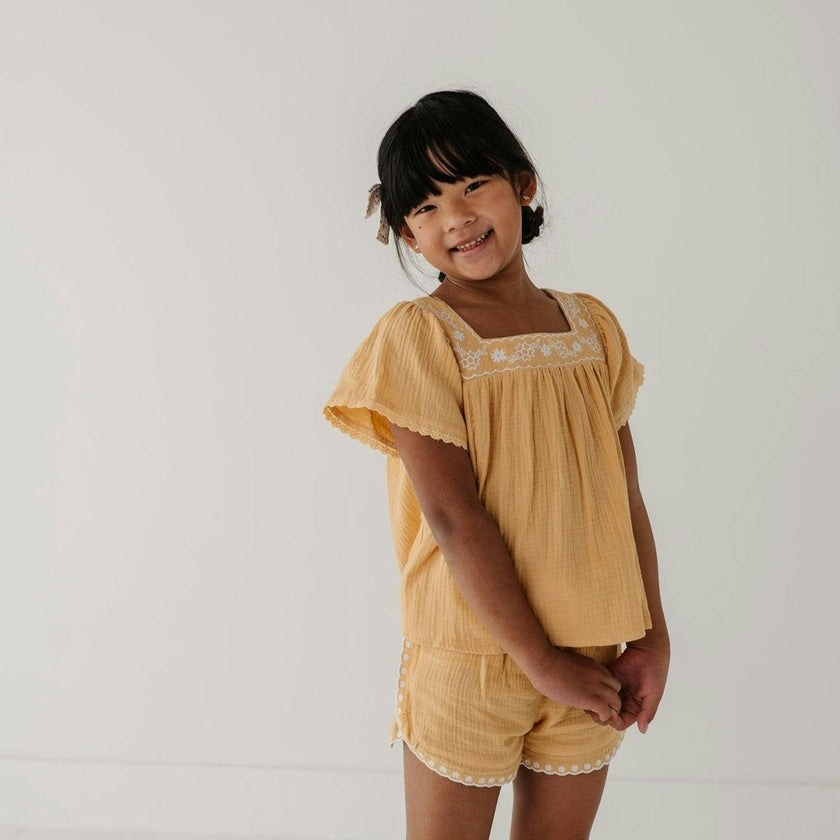 Square Neck Peasant Top