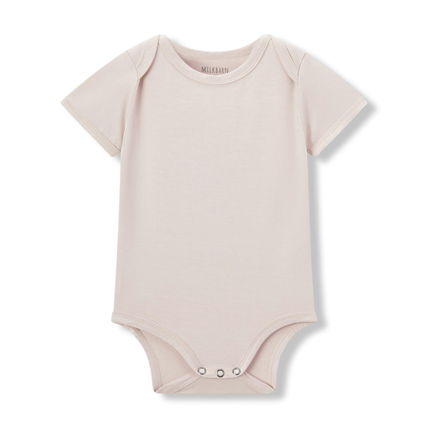 Sepia Rose Luxe Solid Short Sleeve One Piece