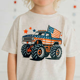 American Monster Truck Short Sleeve T-Shirt - Natural Heather