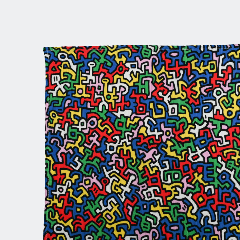 Etta Loves X Keith Haring XL 'Brazil' Print Muslin Multi-Purpose Square Blanket