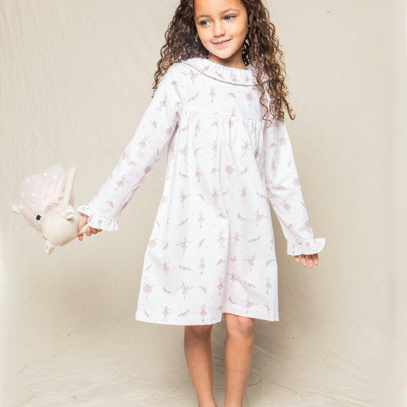 Girl's Twill Scarlett Nightgown in Sugar Plum Fairy