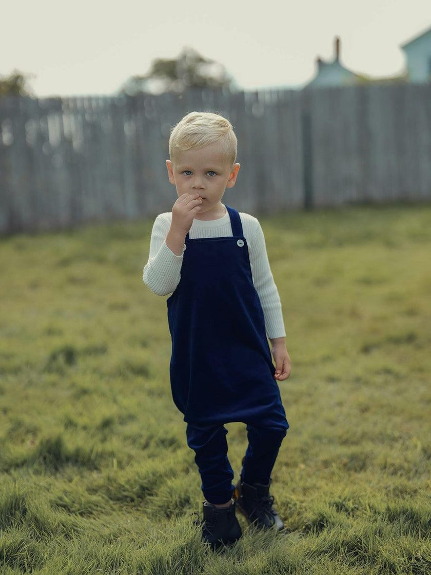 Velvet Butter Shoulder Strap Overalls