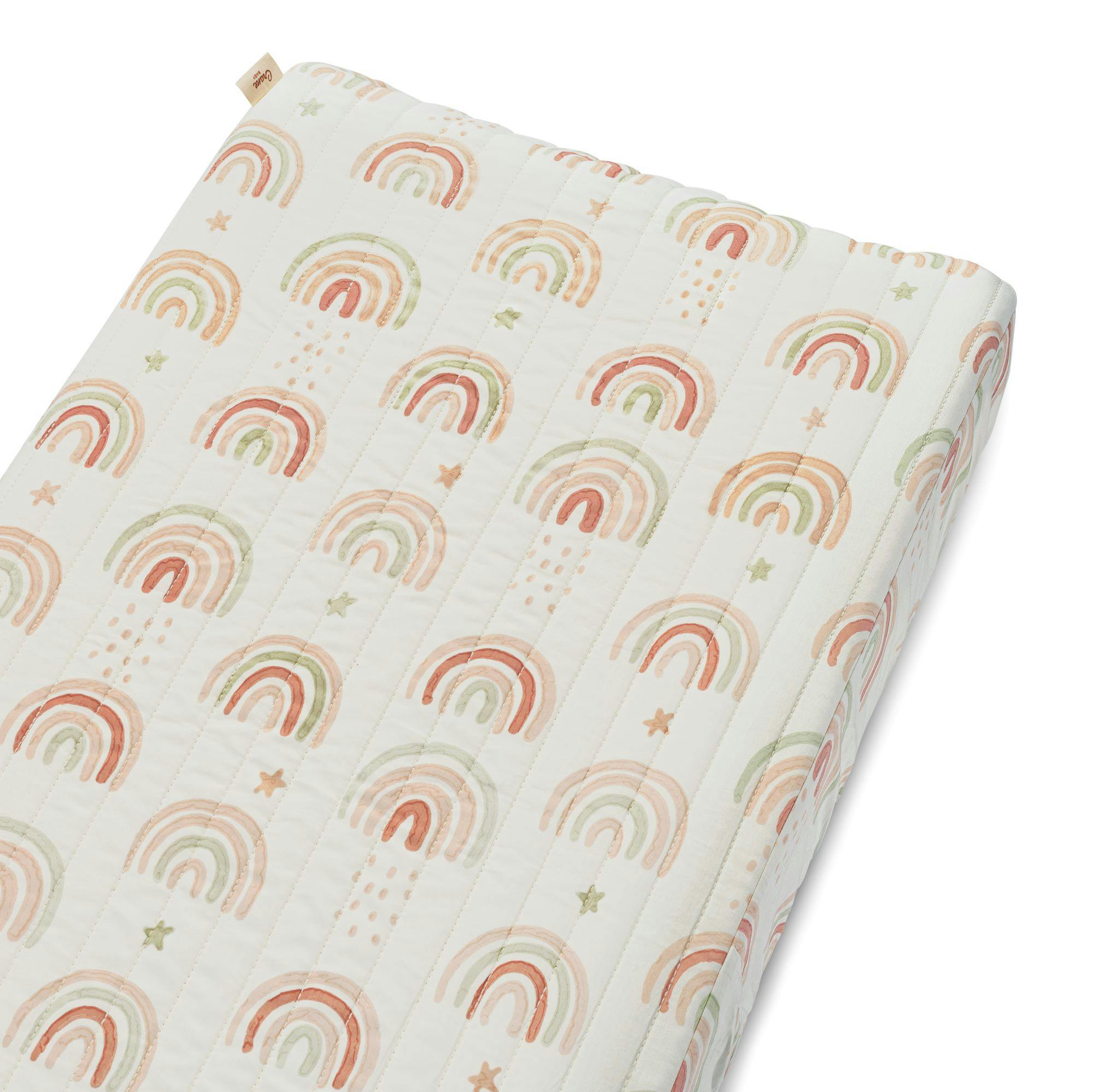 Parker Rainbow Cotton Quilted Change Pad Cover