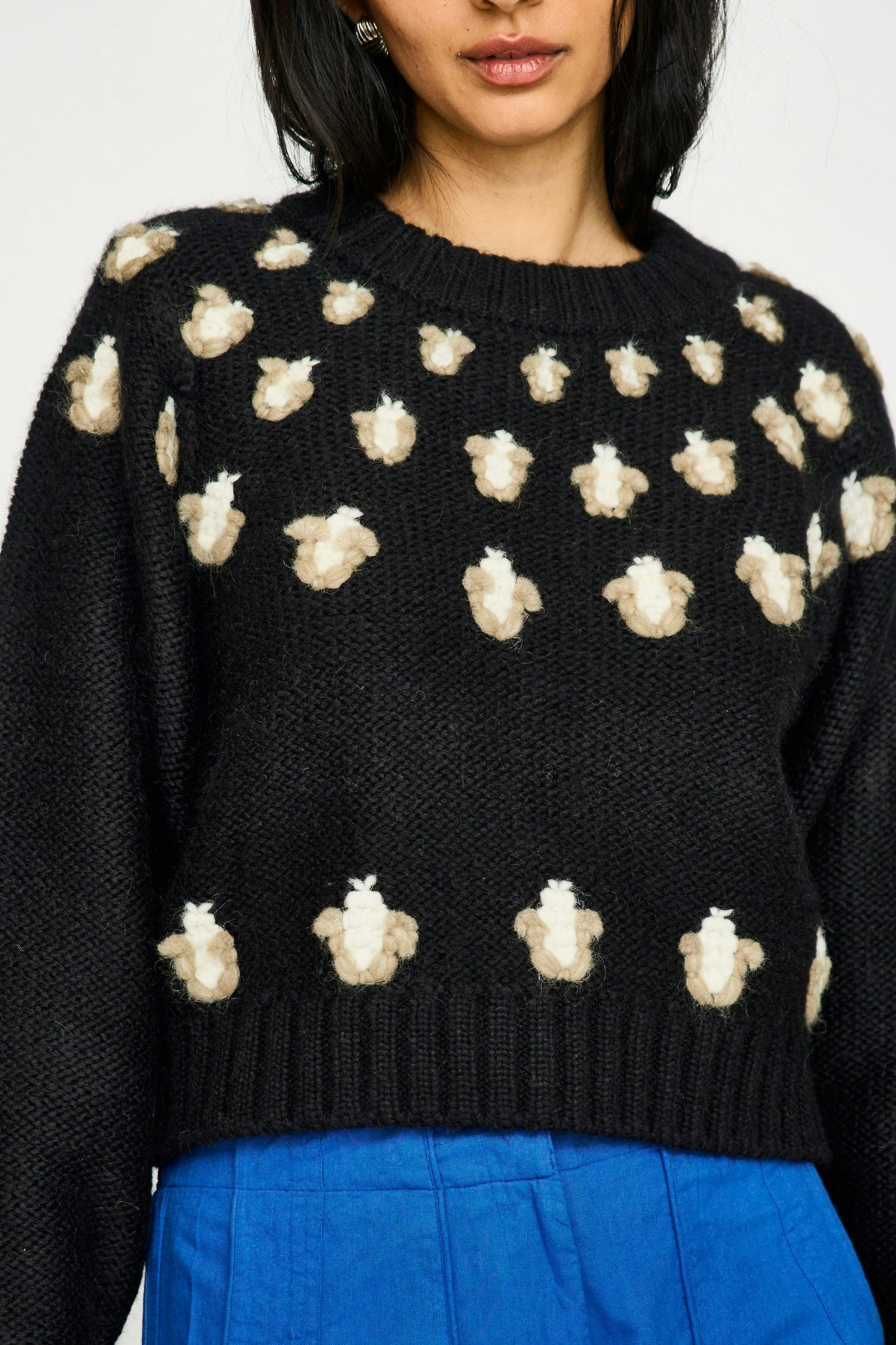 Bavaria Sweater in Black Maize