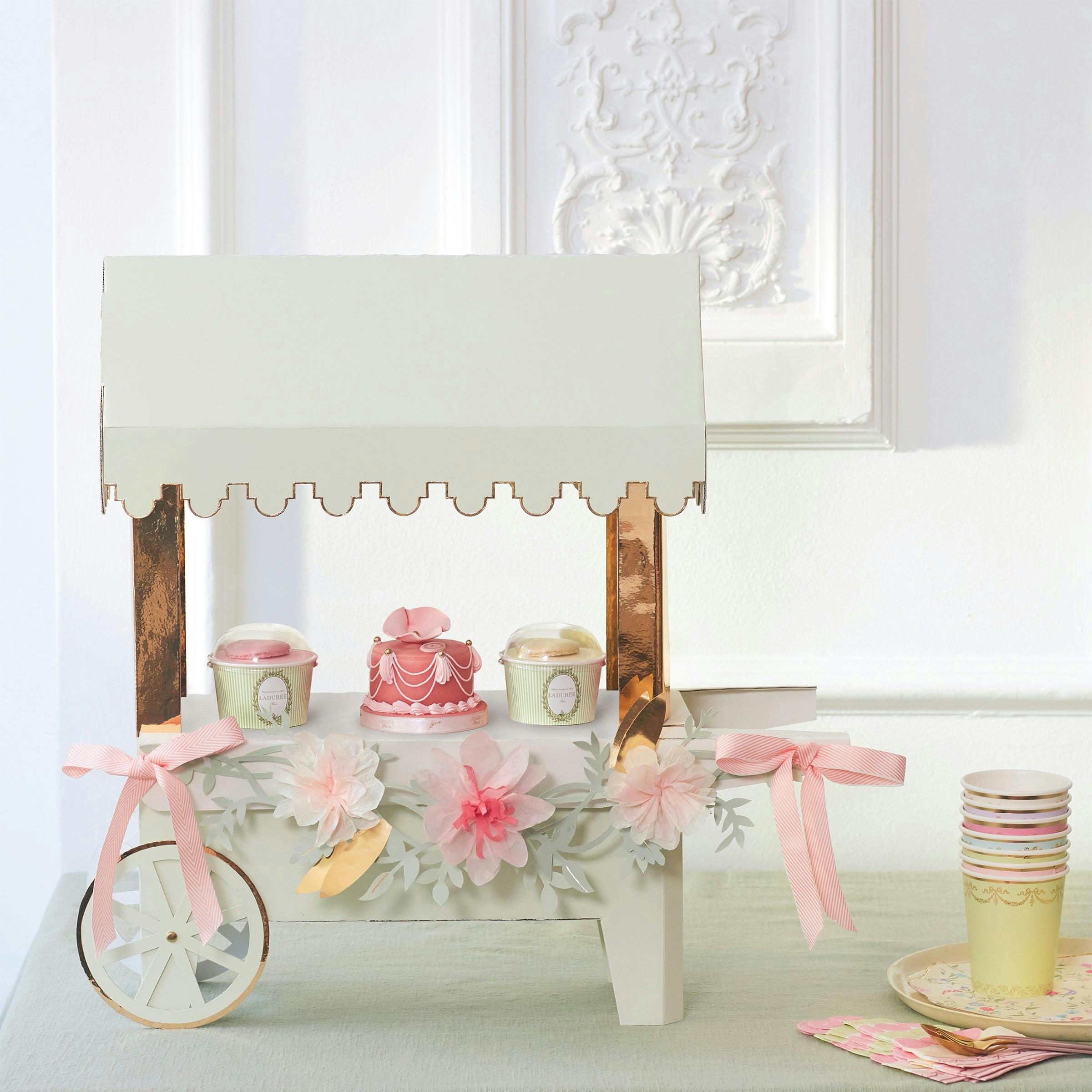 Meri Meri x Ladurée Paris Macaron Cart Centerpiece