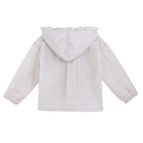 White Light Jacket with Ruffle Hood
