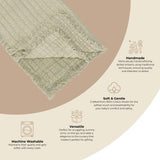 Multi-Layer Sage Green Muslin Cotton Baby Blanket