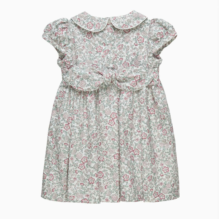 Baby Arabella Floral Smocked Dress in Pink