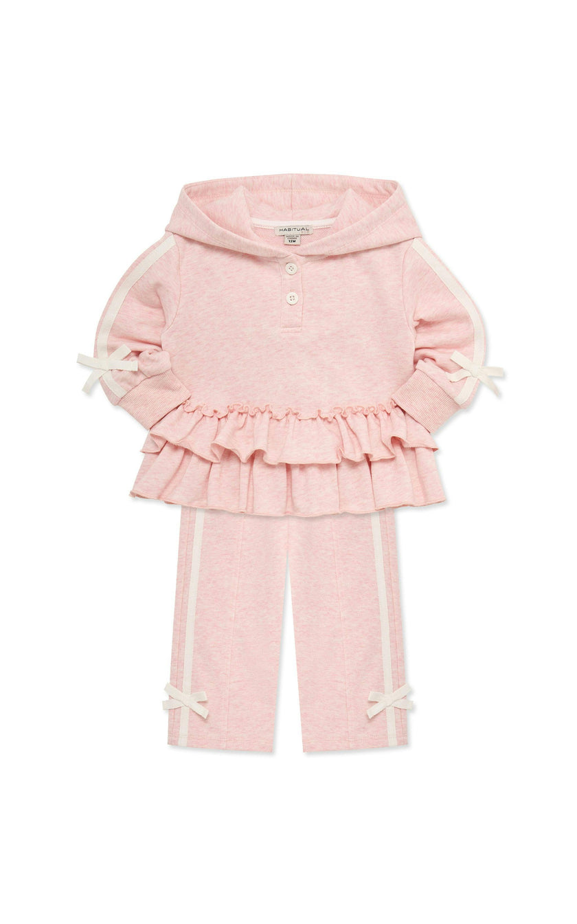 Ruffle Peplum Hoodie Pant Set (2T-4T)