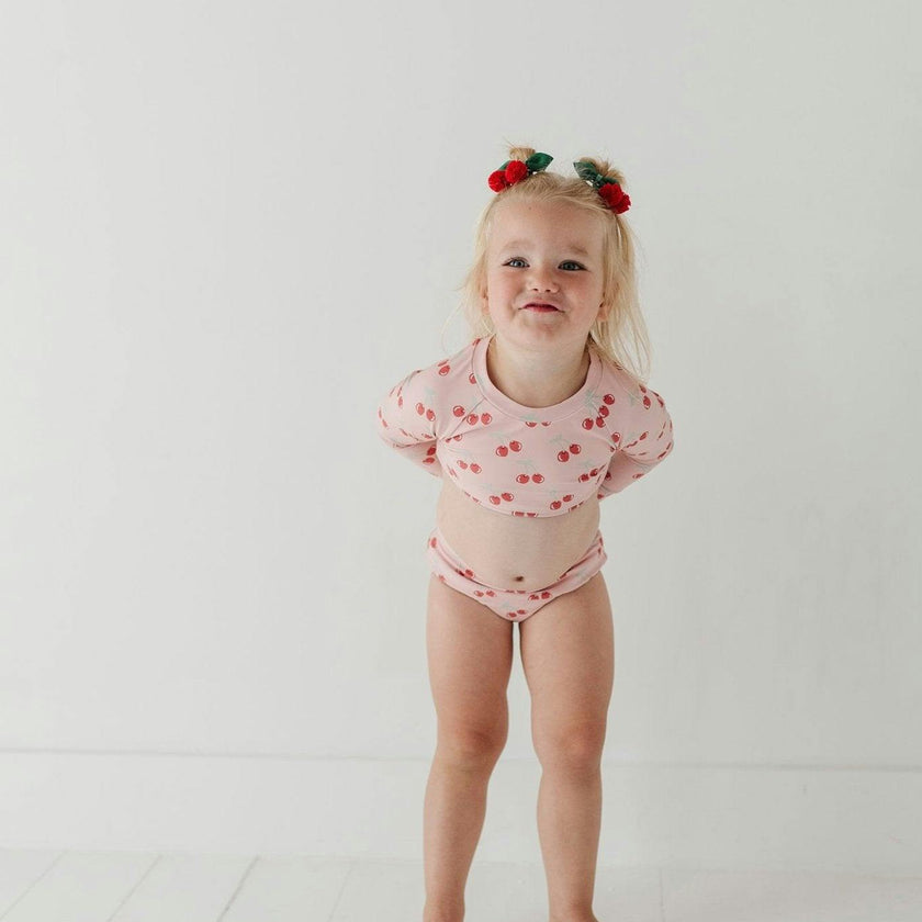 Girl's Crop Two-Piece Swimsuit