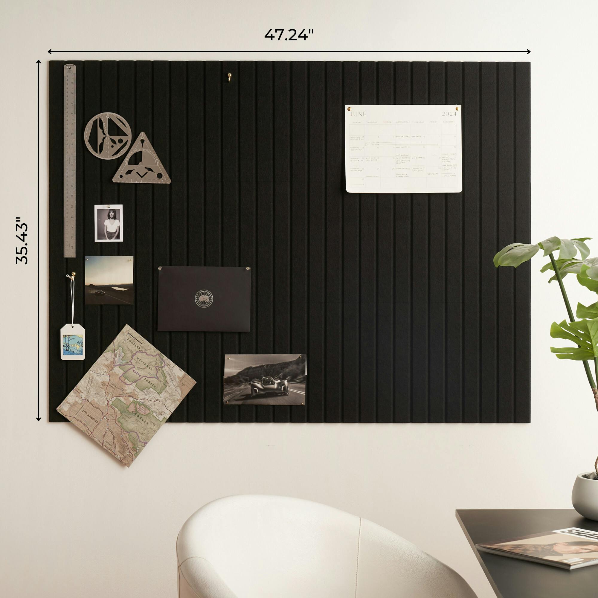 Large Felt Bulletin Board - Stylish 35