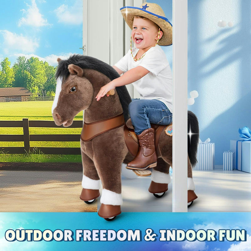 Model Y® Horse Ride-On Toy Age 4–7 – Chocolate Brown