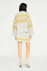 Salida Brushed Fairisle Sweater in Snowdrift